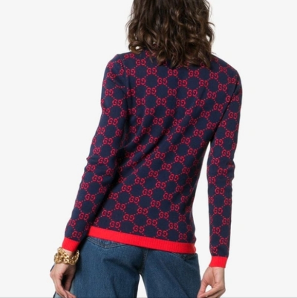 Gucci  GG LOGO JACQUARD SWEATER - Picture 3 of 12